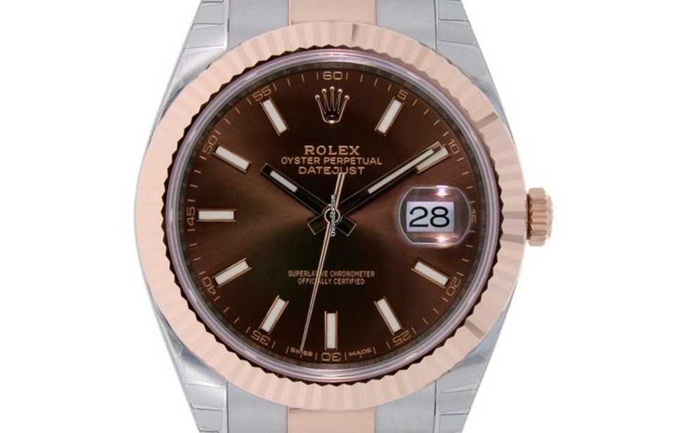 Swiss fake Rolex Datejust 126331 with chocolate dial
