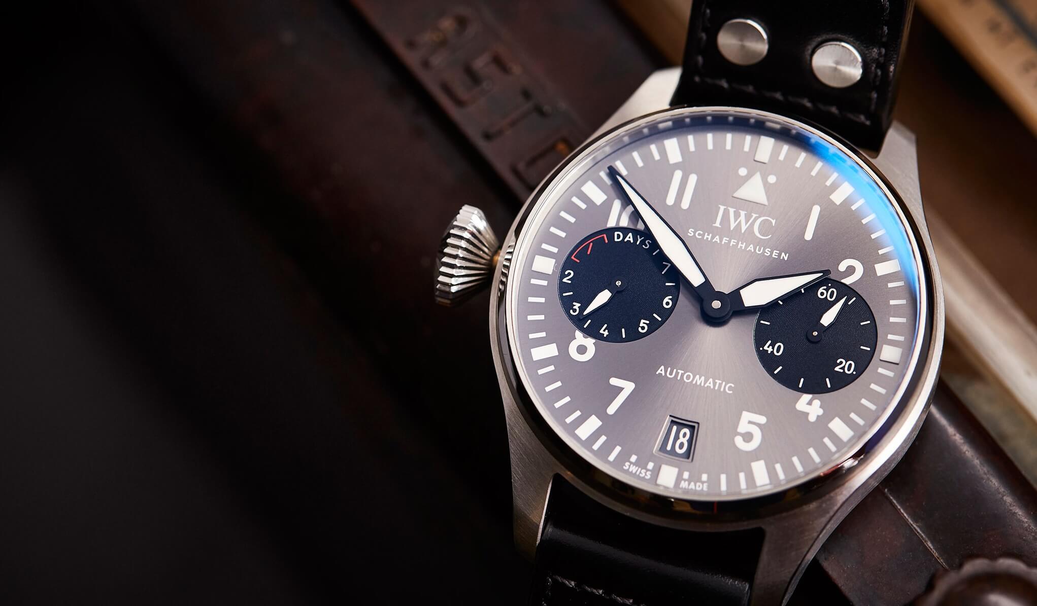 imitation IWC Big Pilot IW501012 left handed watches