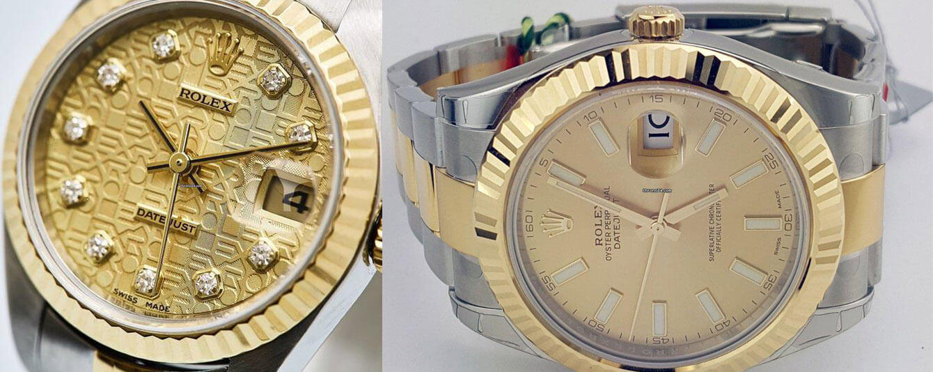 Replica Rolex Datejust 79173 vs Datejust II 116333 Dial